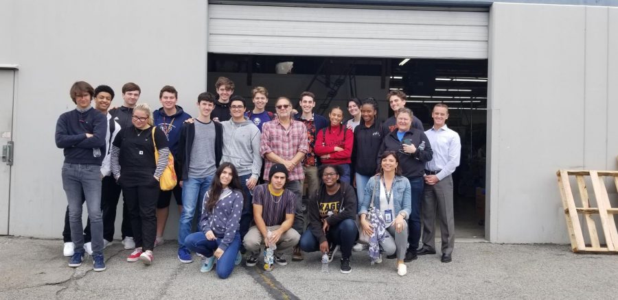 Viewpoint students with Mr. Nicotero outside the studio. Photo courtesy of Ms. Hoenig. 