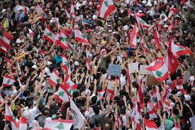 A million people flood the streets of Beirut, Lebanon for protests