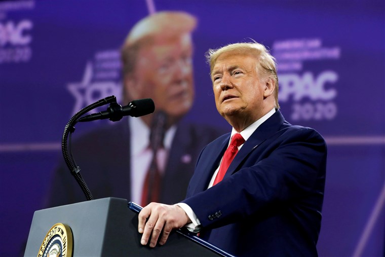 Trump speaking at CPAC (Conservative Political Action Conference)
Photo Courtesy of NBC News